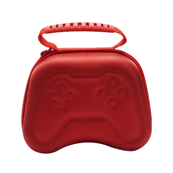 Controller Travel Case for PS5 Game Controller EVA Portable Storage Bag Protective Carrying Case Black Red