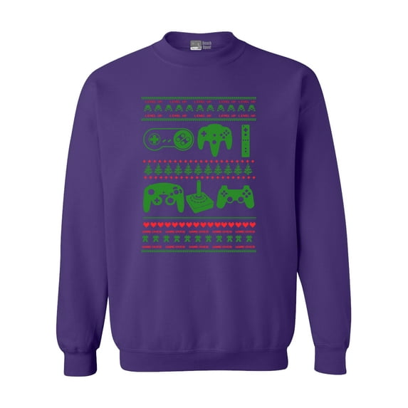 Controller Video Games Ugly Christmas Funny DT Crewneck Sweatshirt