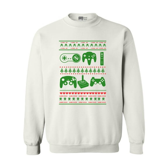 Controller Video Games Ugly Christmas Funny DT Crewneck Sweatshirt
