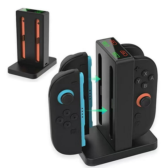 Charging Dock Compatible with Nintendo Switch 2 (2025) JoyCon, Controller Charger Station with LED Indicators for Switch 2 Joy Cons, Black (NOT for NS 1)
