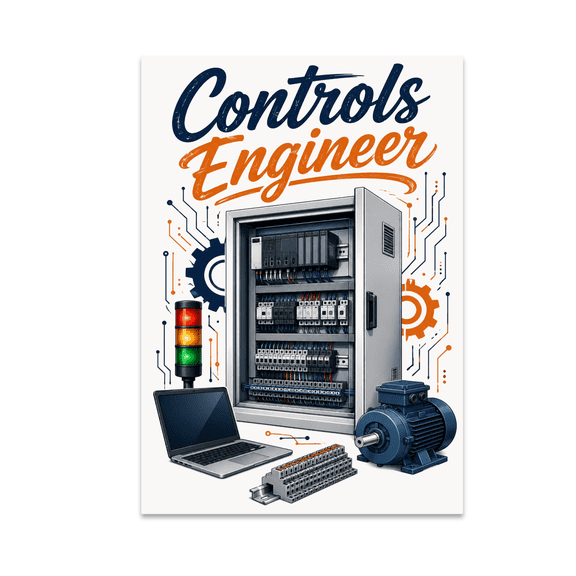 Controls Engineer Tech Wall Art - Controls Engineer Enthusiast - 13x19 Poster Print