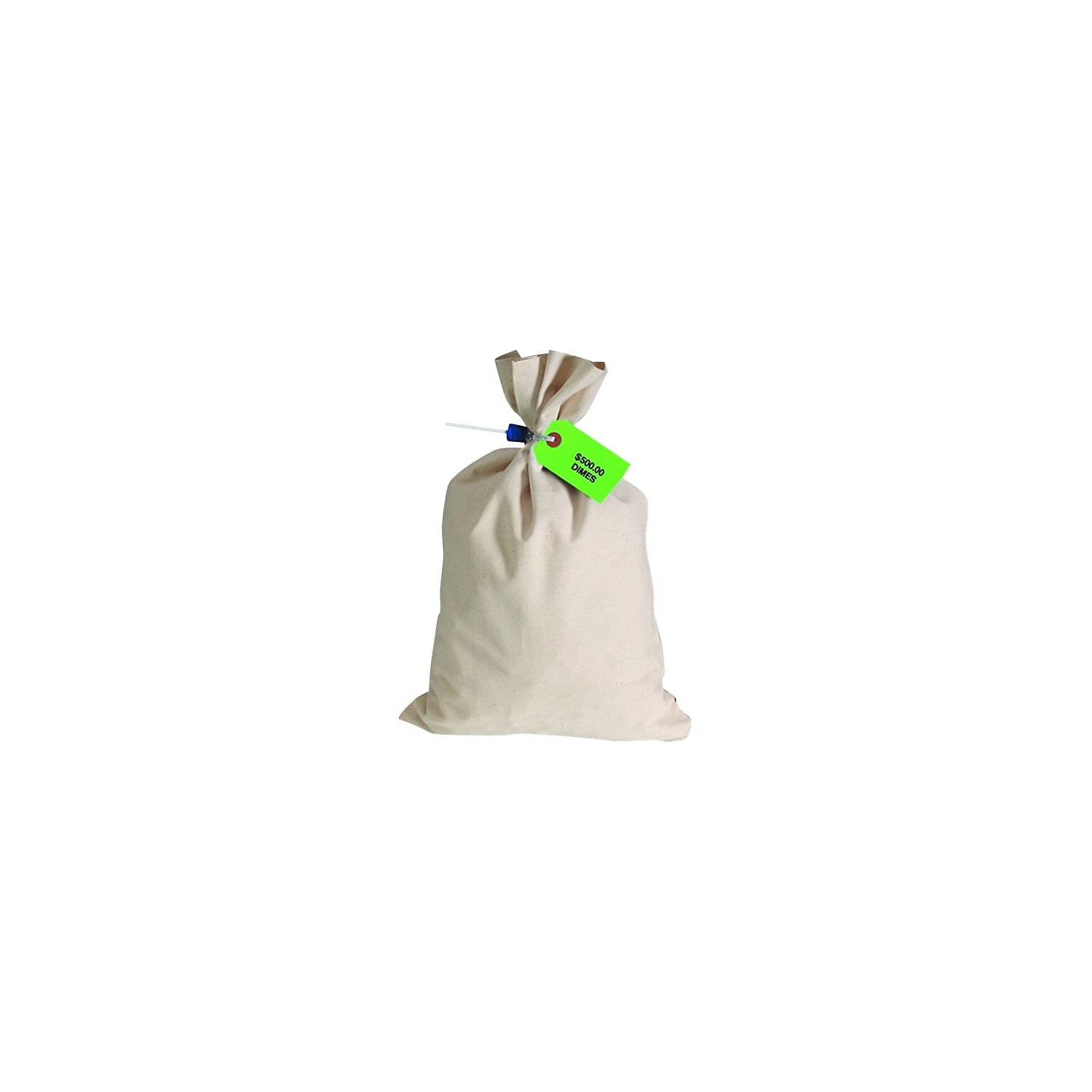 Canvas Coin Transit Bag, 12 x 19, Beige Canvas Coin Transit Bag, 12 x 19, Beige