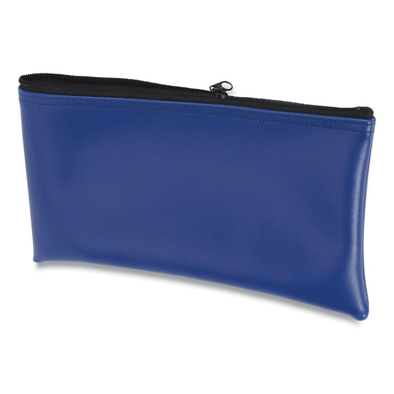 Fabric Deposit Bag, Vinyl, 6 x 11 x 1, Blue Fabric Deposit Bag, Vinyl, 6 x 11 x 1, Blue
