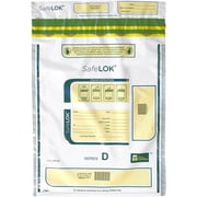 Controltek Safelok Tamper-evident Deposit Bags - 12 Width X 16 Length - White - 100/pack - Cash, Deposit, Note, Bill
