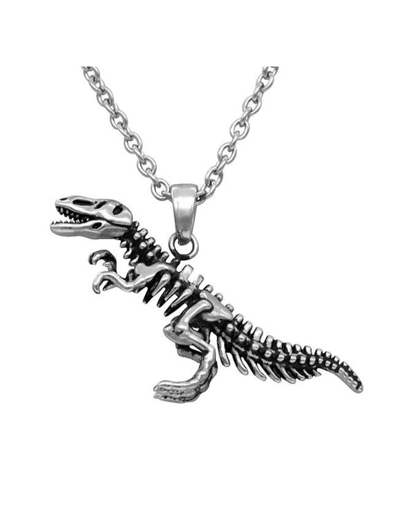 CN147 T-Rex Skeleton Pendant Dinosaur Necklace
