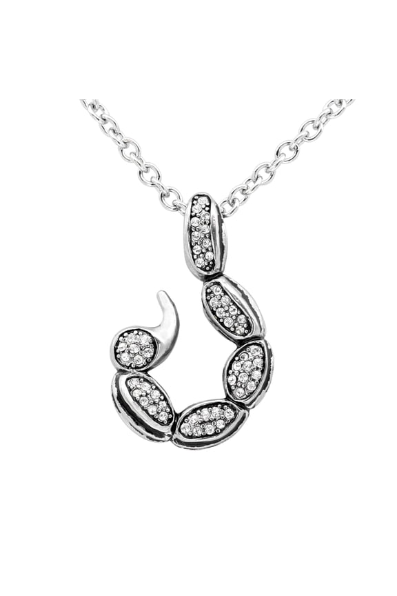 Scorpion Tail Necklace with Swarovski Crystal