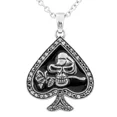 thumbnail image 1 of Skull and Rose Spade Necklace, 1 of 1