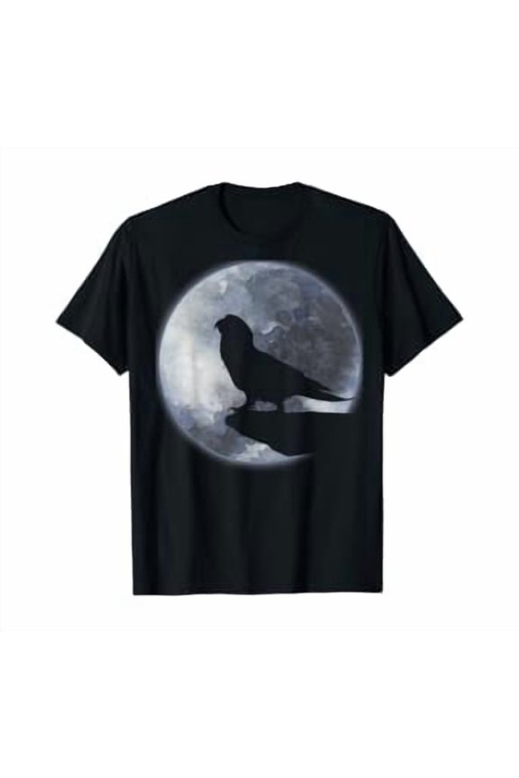 Conure Apparel, Conure Parrot Bird Silhouette And Moon T-Shirt