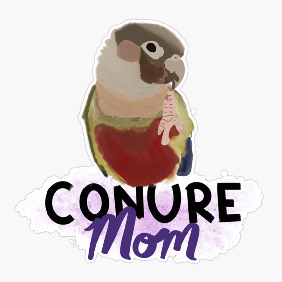 Conure Mom Bird Parent Pet Lover Sticker