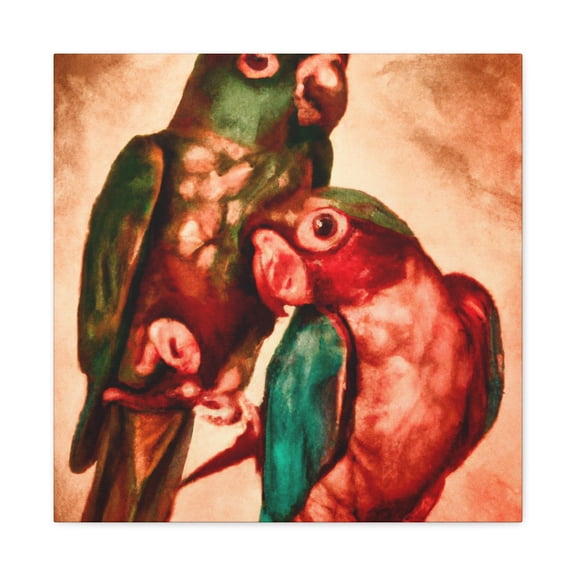 "Conures in Baroque" - Canvas