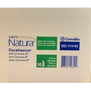 ConvaTec 413182 SUR-FIT Natura Two-Piece Durahesive Skin Barrier with Convex-IT Technology, Pre-Cut, Tape Collar, White, 1-3/4 Flange, 1-1/8 Stoma Opening, Pack of 10