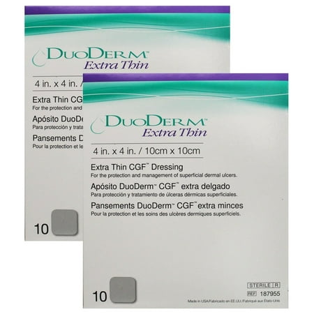 ConvaTec DuoDerm CGF 4" x 4" Control Gel Formula Dressing #187955 (2 BOXES OF 10)