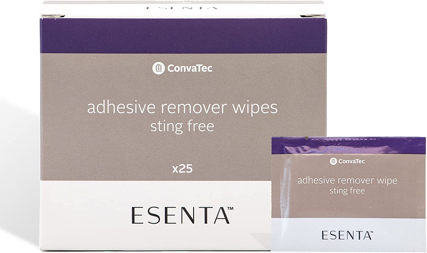 ConvaTec ESENTA Adhesive Remover Wipes for Around Stomas and Wounds, Sting Free, Alcohol Free