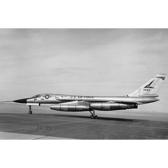 Convair B-58 Hustler Bomber Side View - 1 - 20x30 Inch Glossy Laminated Aviation Poster - Stunning Detail and Bold Colors
