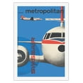 thumbnail image 1 of Convair Metropolitan Airliner (CV-440) - SwissAir - Vintage Airline Travel Poster by Kurt Wirth c.1956 - Fine Art Rolled Canvas Print 27in x 40in, 1 of 4