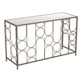 thumbnail image 1 of Convale Console Table Bronze Console Table, Modern Style, Mirror Glass rectangular shape tabletop, MDF, Indoor Living, 1 of 5