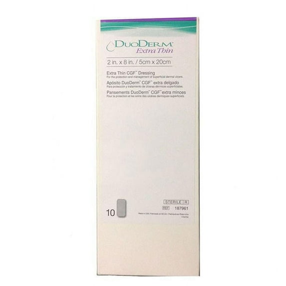 Convatec 187961 Duoderm Extra Thin. Hydrocolloid Dressing 2 in. x 8 in. (10/BX)