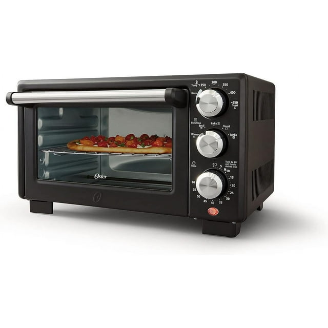 Convection 4Slice Toaster Oven, Matte Black, Convection Oven and
