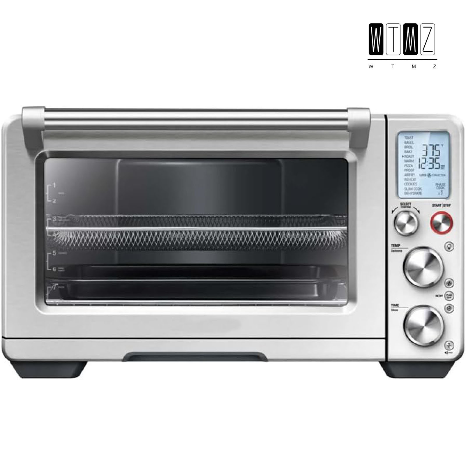 Convection Countertop Oven, Air Fryer Toaster Oven Combo, Brushed