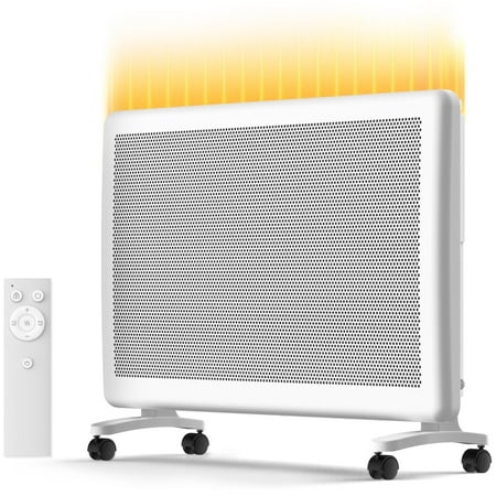 HUMSURE Convection Panel Space Heater, Silent and Draught-Free 1500W Portable and Wall-Mounted, with Intelligent Thermostat, Timer, Remote Control, Child Lock