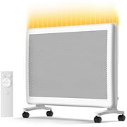 HUMSURE Convection Panel Space Heater, Silent and Draught-Free 1500W Portable and Wall-Mounted, with Intelligent Thermostat, Timer, Remote Control, Child Lock
