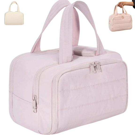 Toiletry Bag - Toiletry Bag, 4 in 1 Waterproof Travel Organizer for Women, Large Capacity with Smart Compartments, Leak-Proof Design, Lightweight & Easy to Clean (Black)