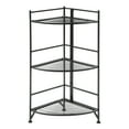 thumbnail image 1 of Convenience Concepts 3-Tier Corner Folding Metal Corner Shelf, Black, 1 of 2