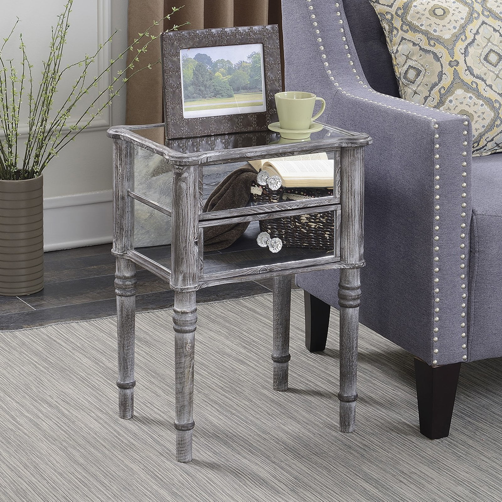 Convenience Concepts 413745WGY Gold Coast Mayfair End Table