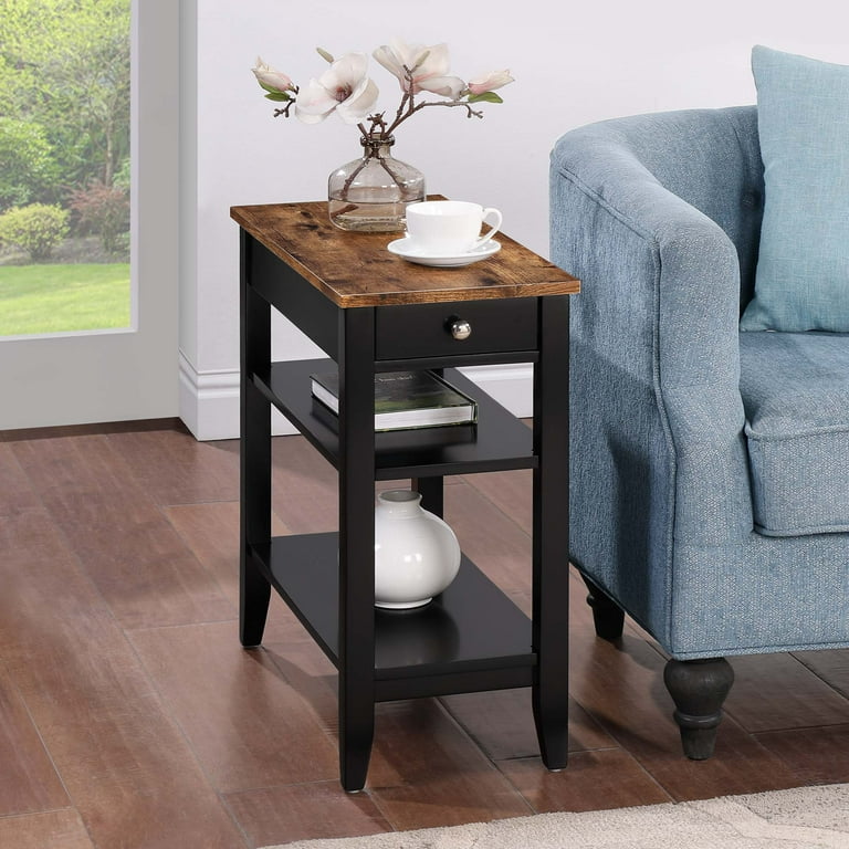 Side chair table with drawers discount