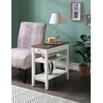 thumbnail image 1 of Convenience Concepts American Heritage 1 Drawer Chairside End Table with Shelves, Driftwood/White, 1 of 4