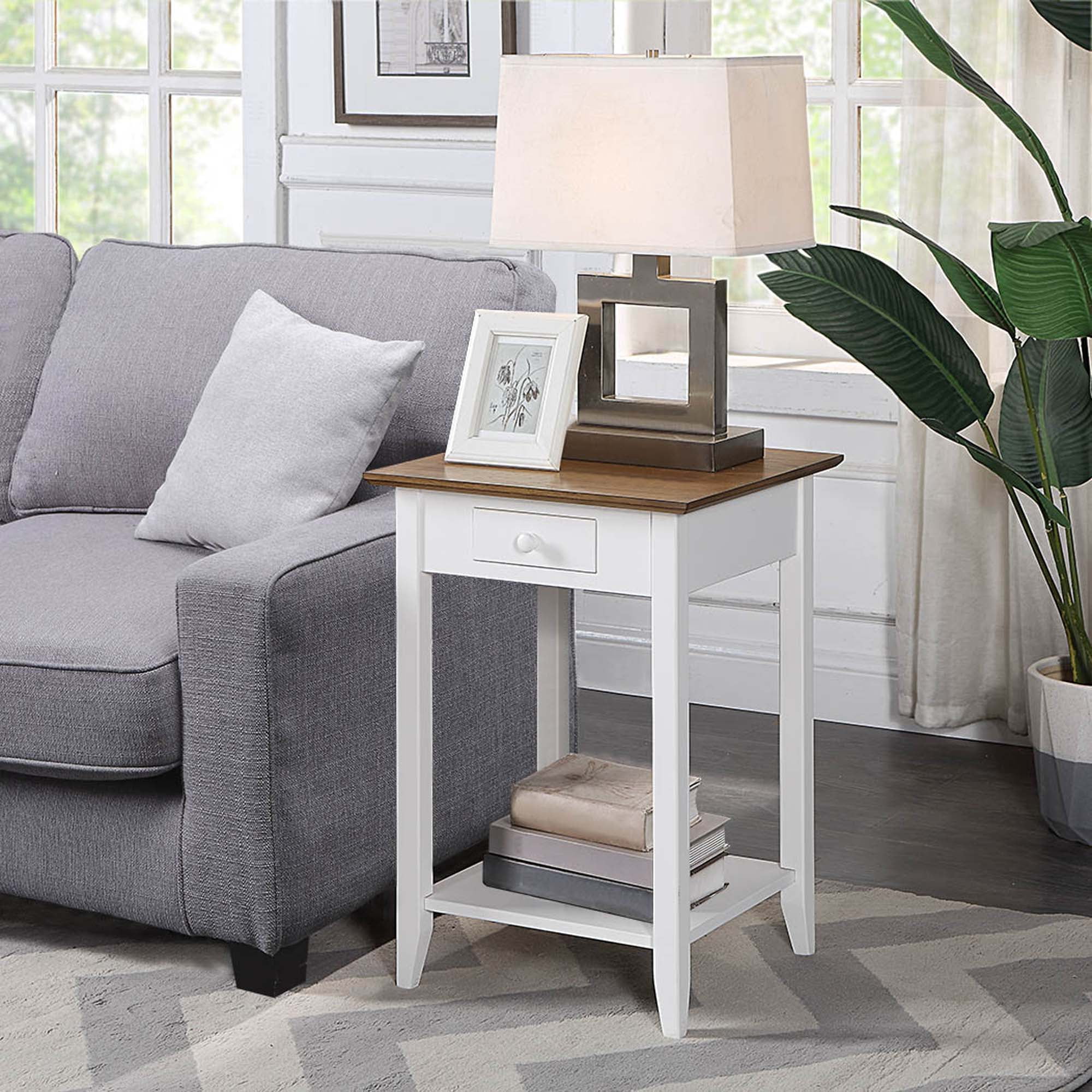 Convenience concepts american heritage three tier end table with drawer deals