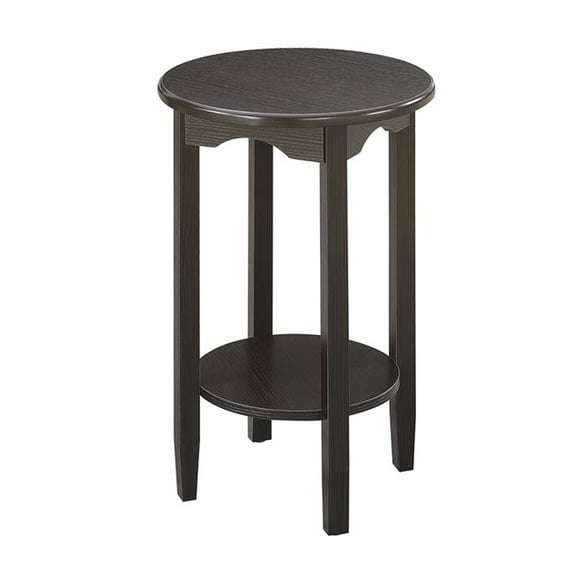 Convenience Concepts American Heritage 24" Round Plant Stand in Espresso