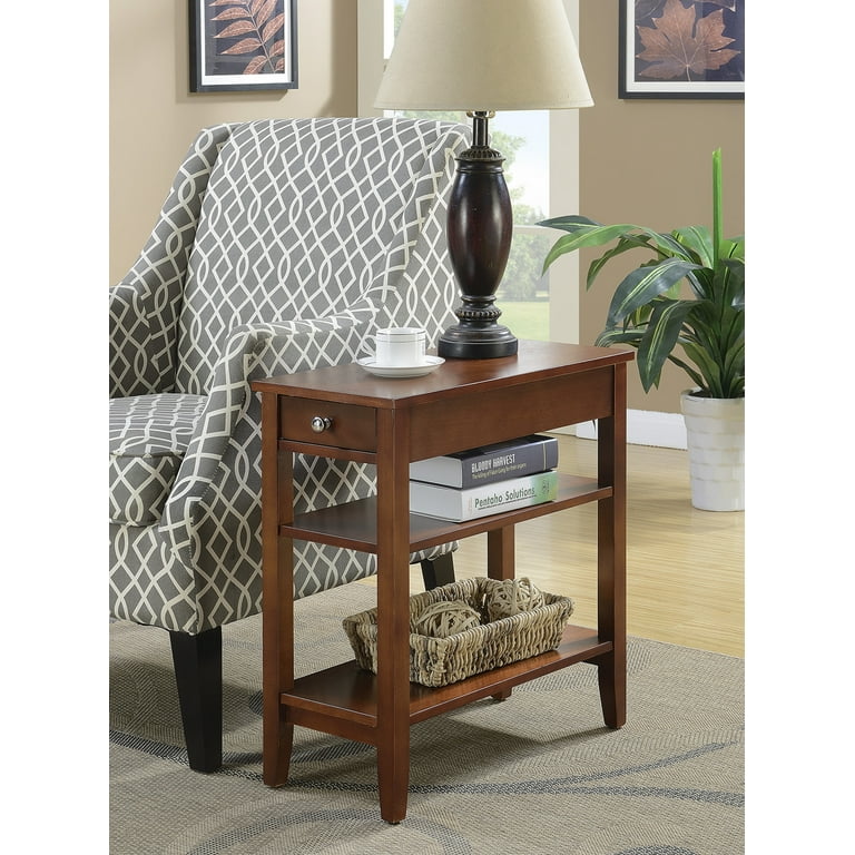 Convenience concepts american heritage three tier end table with drawer deals