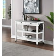 thumbnail image 1 of Convenience Concepts American Heritage 3 Tier Stainless Steel Kitchen Cart with Drawers, White/Stainless Steel, 1 of 9