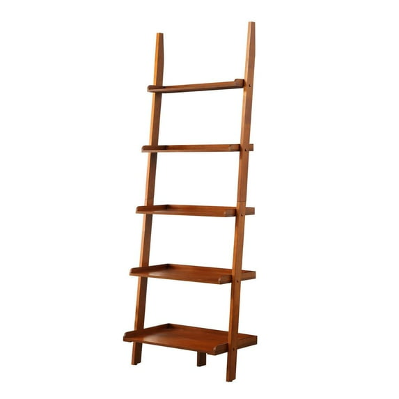 Convenience Concepts American Heritage 5-Shelf Ladder Bookcase, Cherry