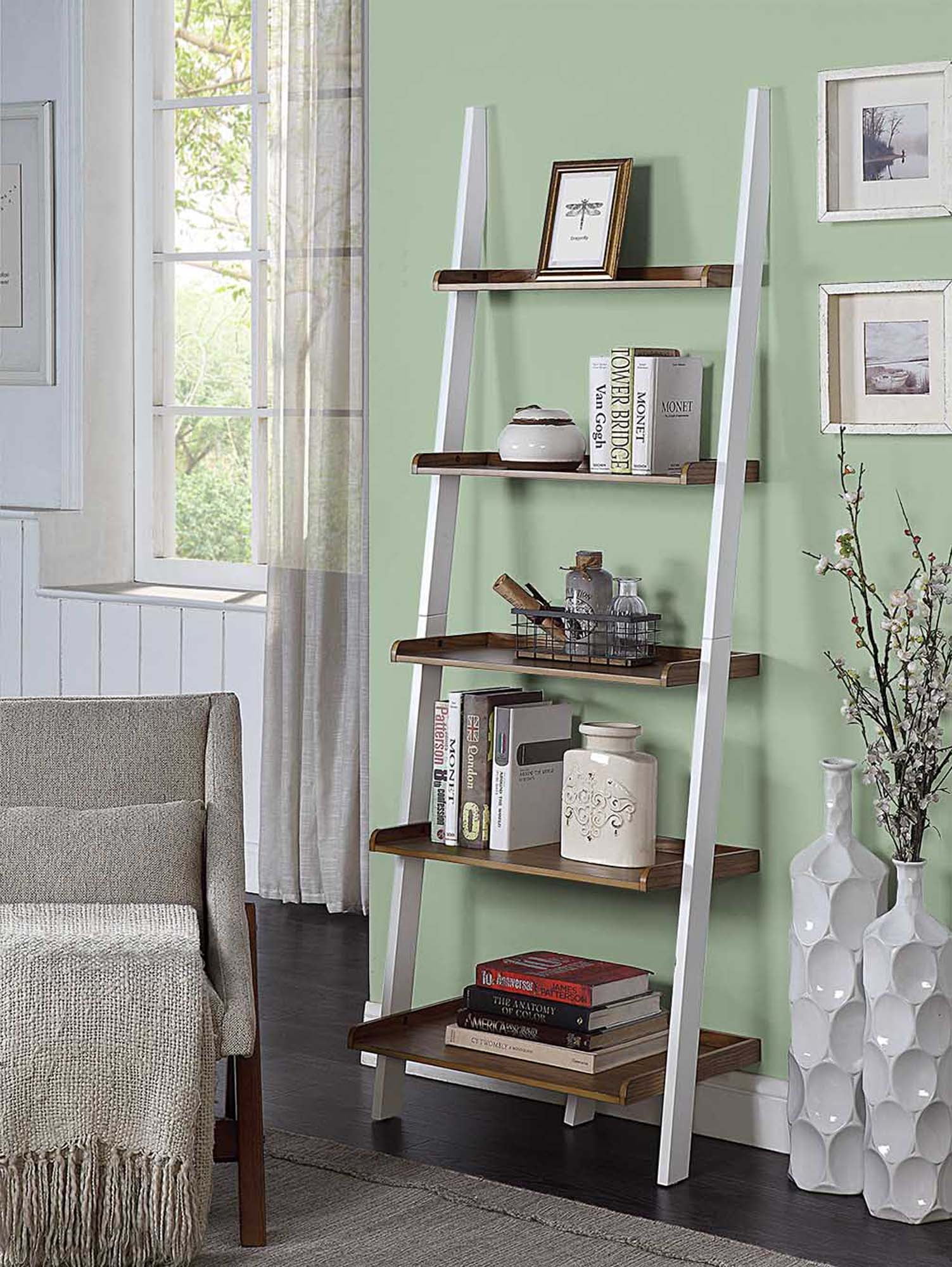 Decorative Bookshelf 33 White - Convenience Concepts