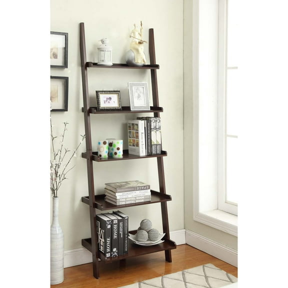 Convenience Concepts American Heritage Ladder Bookcase, Espresso