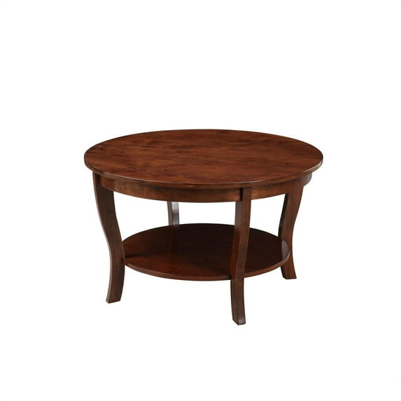 Convenience Concepts American Heritage Round Coffee Table 30" in Espresso Wood