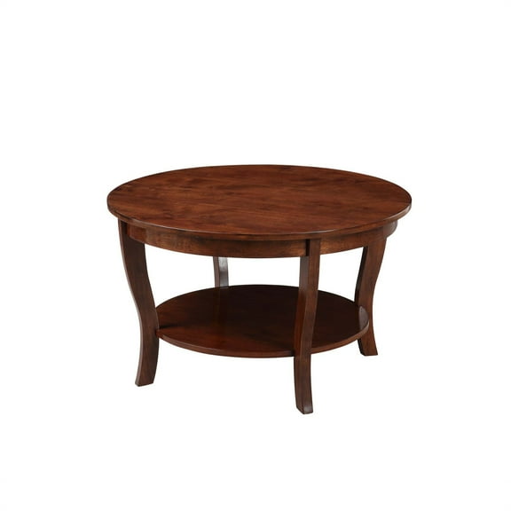 Convenience Concepts American Heritage Round Coffee Table 30" in Espresso Wood