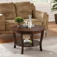 Convenience Concepts American Heritage Round Coffee Table with Shelf