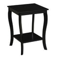 thumbnail image 1 of Convenience Concepts American Heritage Square End Table in Black Wood Finish, 1 of 8