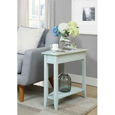 Convenience Concepts American Heritage Wedge End Table, Sea Foam Blue