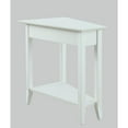 thumbnail image 1 of Convenience Concepts American Heritage Wedge End Table with Shelf, White, 1 of 6