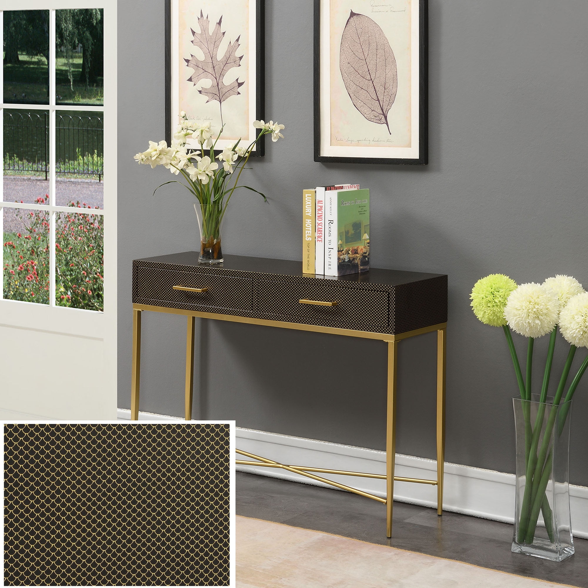 Colorful best sale sofa table