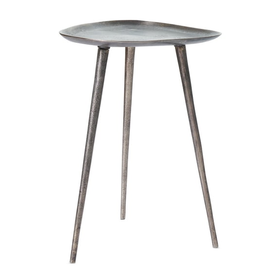 Convenience Concepts Bali Metal Tall End Table in Silver Finish