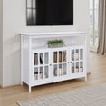thumbnail image 1 of Convenience Concepts Big Sur Deluxe 55 inch TV Stand with Storage Cabinets and Shelf, White, 1 of 10
