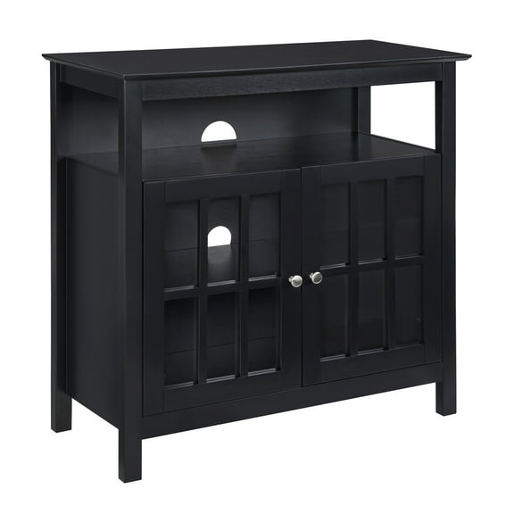 Convenience Concepts Big Sur Highboy TV Stand with Storage Cabinets for TVs up to 40 Inches, Black