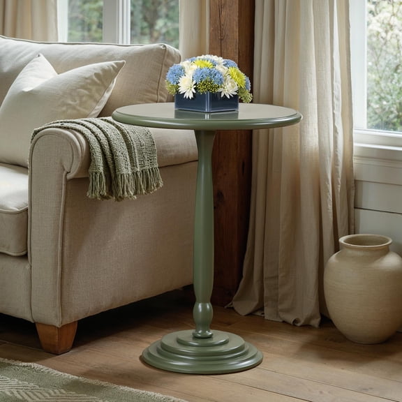 Convenience Concepts Classic Accents Amelia Spindle Table, Dark Sage Green