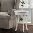 thumbnail image 1 of Convenience Concepts Classic Accents Schaffer 1 Drawer End Table with Shelf, White, 1 of 5
