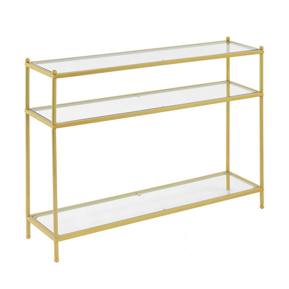 Convenience Concepts Contemporary Gold Metal Royal Crest Console Table
